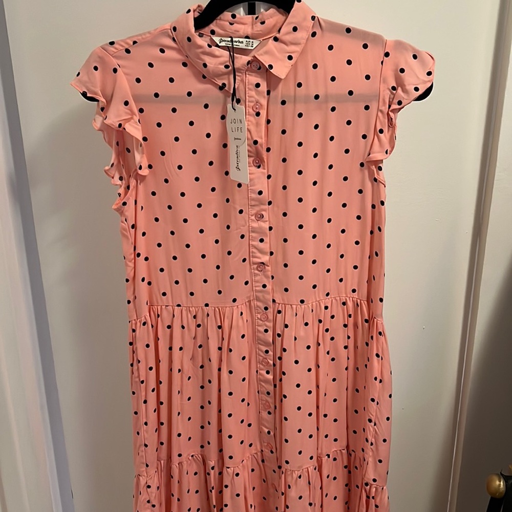Pink Polka Dot Dress | Beach Cover Up | Pink Sundress